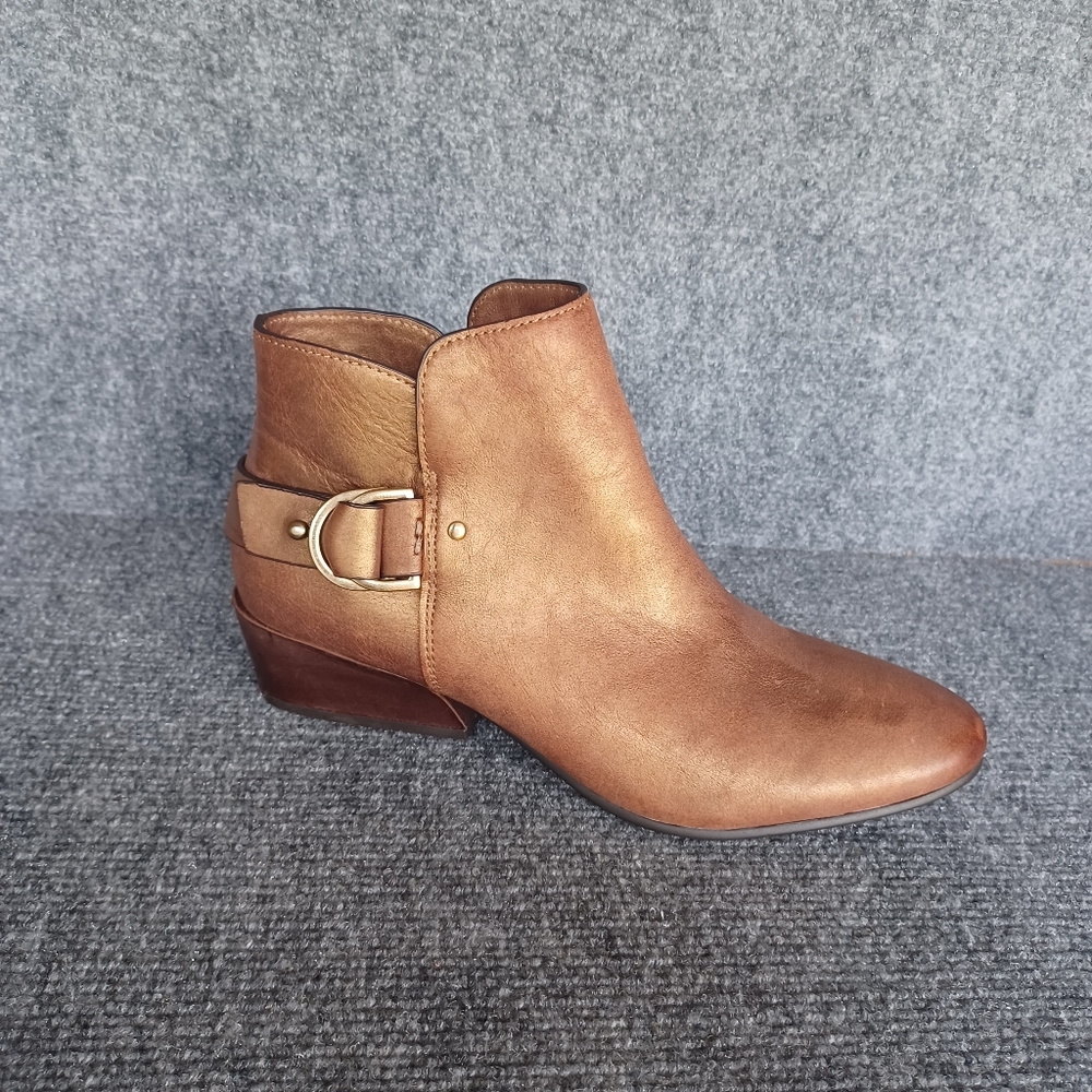 Naked Feet Women Alcor Leather Boot  Shoe Size 8 Buckle Detail Ankle Boho